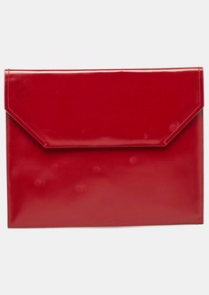 Bally Glossy Leather Envelope Clutch