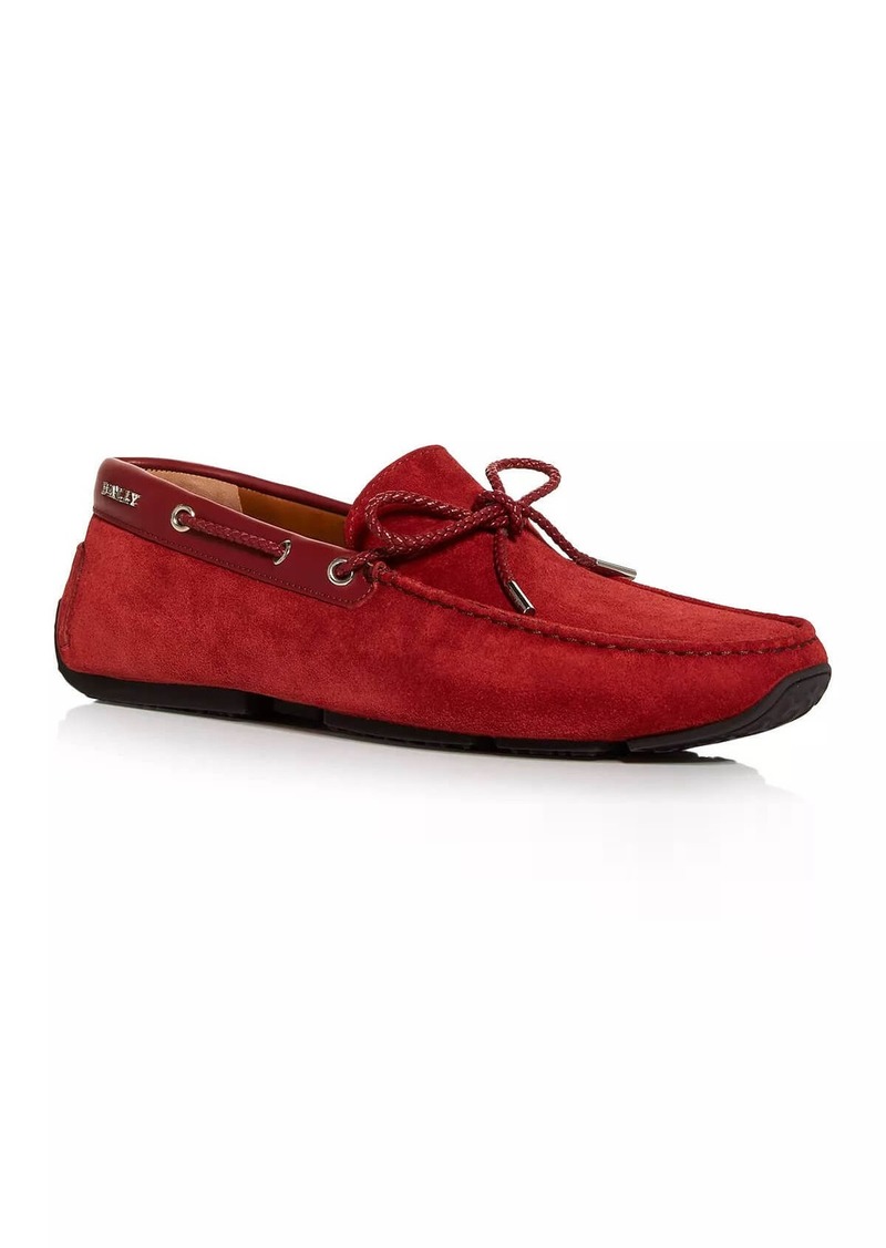 Bally Pindar Men's 6231347 Red Leather Suede Drivers