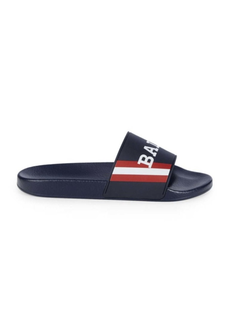 Bally Simon 6234035 Men's Ink Logo Rubber Sandals