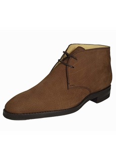 Bally Skiligny 6237887 Men's Brown Grained Calf Leather Desert Boots
