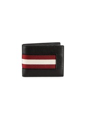 Bally Bevye Stripe Leather Bi-Fold Wallet