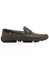 Bally chain logo-print leather loafers