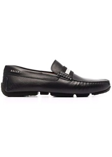 Bally crossover-strap detail loafers