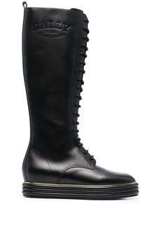 Bally lace-up knee-high boots