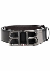 Bally leather logo-buckle belt