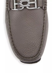 Bally Leather Logo Loafers