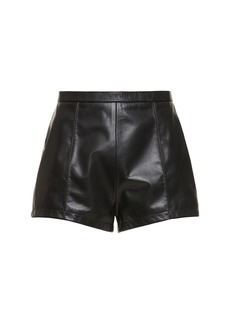 Bally Leather Mini Shorts