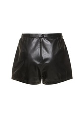 Bally Leather Mini Shorts