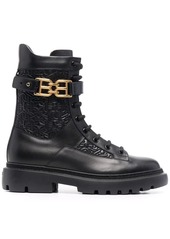 Bally logo-buckle cargo boots
