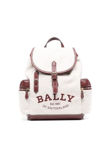Bally logo-print buckle-fastening backpack