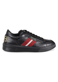 Bally Marrel Leather Croc-Embossed Sneakers