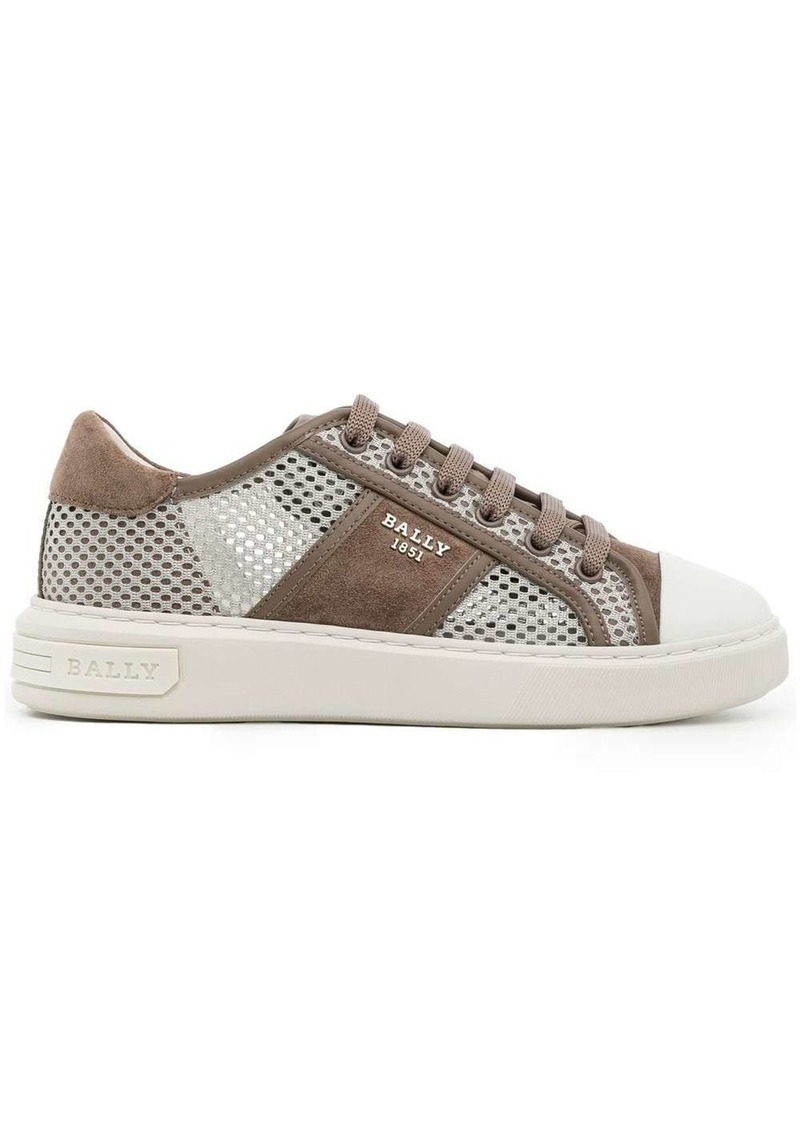 Bally mesh-panelled lace-up sneakers