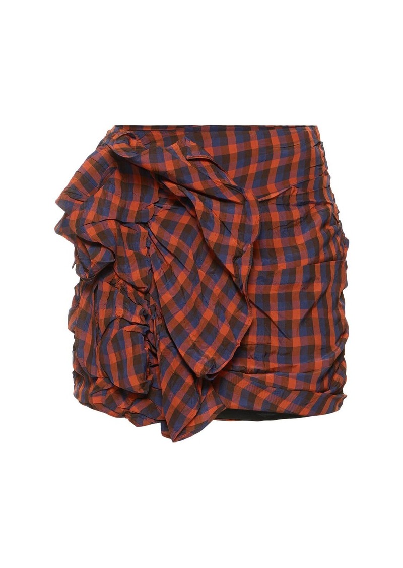 Bally Ruffled Viscose Mini Skirt