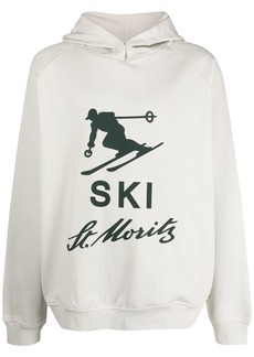 Bally Ski graphic-print cotton hoodie