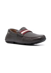 Bally striped-detail leather loafers