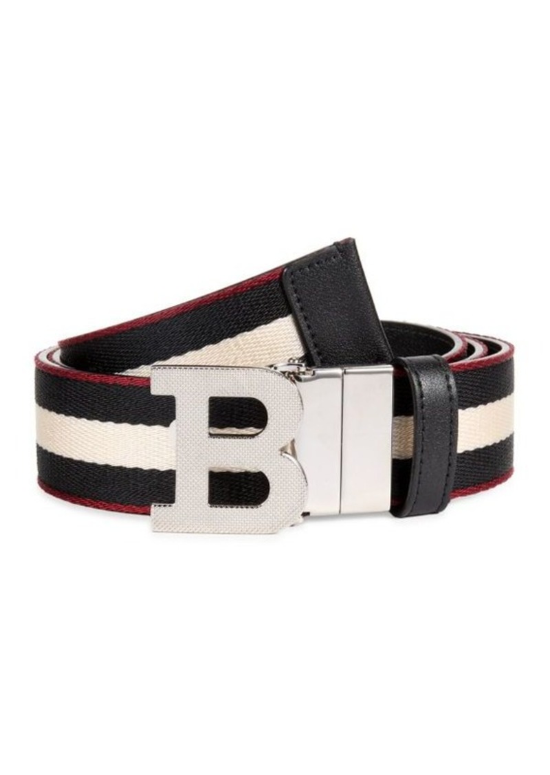 Bally Striped Logo Belt