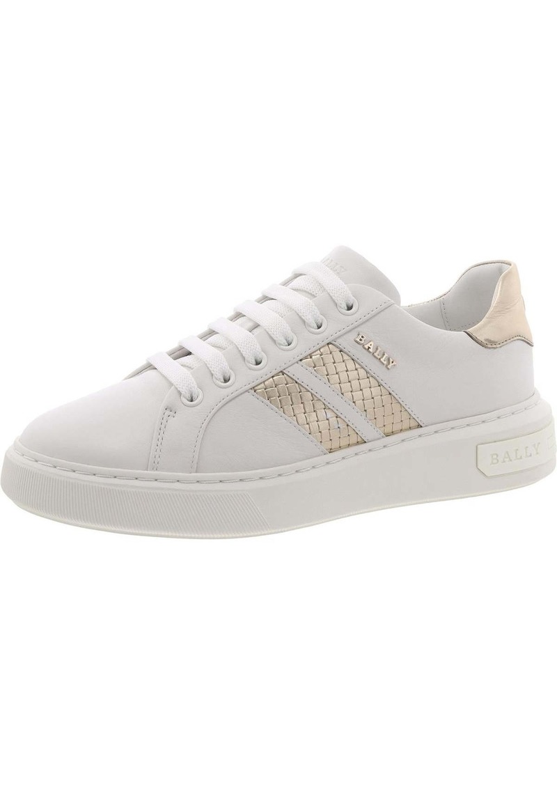 Bally Womens Faux Leather Lace-Up Casual And Fashion Sneakers