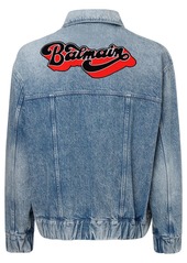 Balmain 70s Logo Cotton Denim Jacket