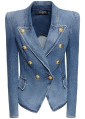 Balmain 8-button Cotton Denim Jacket