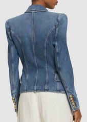 Balmain 8-button Cotton Denim Jacket