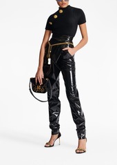 Balmain asymmetric draped trousers