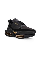 Balmain B Bold Low Leather & Suede Sneakers
