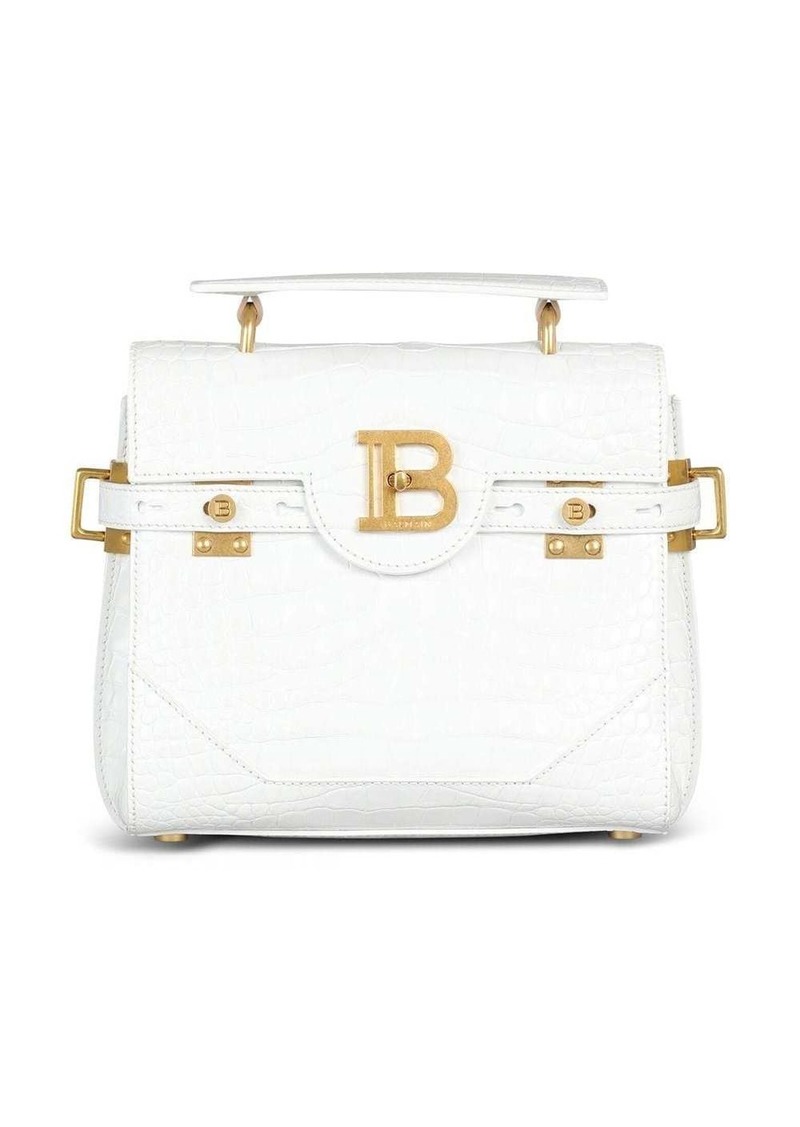 Balmain B-Buzz crocodile-embossed shoulder bag