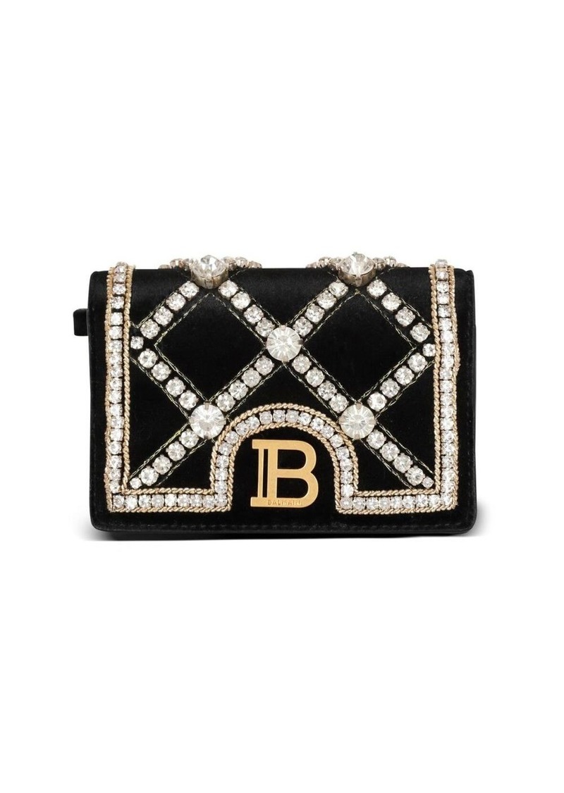 Balmain B-Buzz crystal-embellished wallet