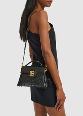 Balmain B-buzz Dynasty Embossed Leather Bag