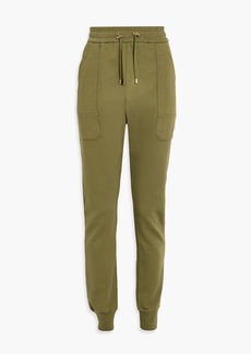 Balmain - Appliquéd French cotton-terry track pants - Green - XS