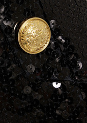 Balmain - Button-embellished sequined tulle skirt - Black - FR 34