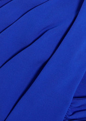 Balmain - Cropped ruched jersey halterneck top - Blue - FR 34