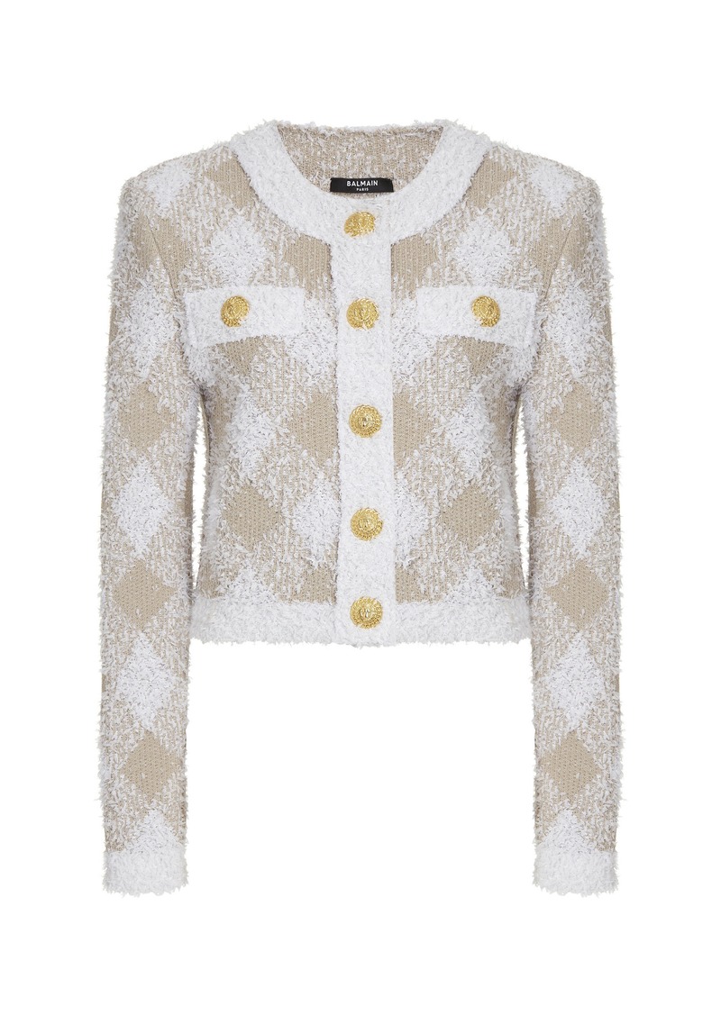 Balmain - Cropped Tweed Jacket - White - FR 34 - Moda Operandi