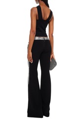 Balmain - Crystal-embellished cady flared pants - Black - FR 34