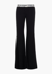 Balmain - Crystal-embellished cady flared pants - Black - FR 34