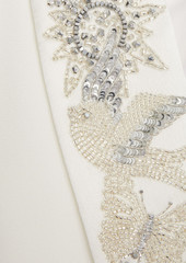 Balmain - Embellished stretch-crepe blazer - White - FR 34