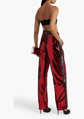 Balmain - Embellished tulle wide-leg pants - Red - FR 36