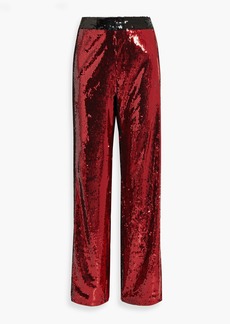 Balmain - Embellished tulle wide-leg pants - Red - FR 36