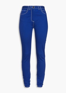 Balmain - Embroidered high-rise skinny jeans - Blue - FR 36