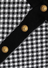 Balmain - Embellished jacquard-knit cotton top - Black - FR 40