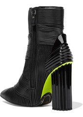 Balmain - Irina pleated leather ankle boots - Black - EU 38