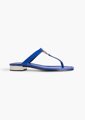 Balmain - Logo-embellished leather sandals - Blue - EU 40