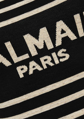 Balmain - Metallic jacquard-knit bodysuit - Black - FR 34
