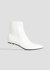 Balmain - Patent-leather ankle boots - White - EU 37.5