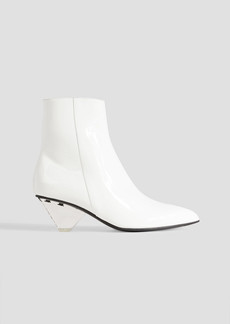 Balmain - Patent-leather ankle boots - White - EU 36.5