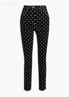 Balmain - Polka-dot high-rise skinny jeans - Black - FR 38