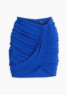 Balmain - Ruched jersey mini skirt - Blue - FR 34