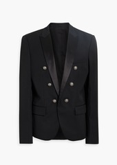 Balmain - Satin-trimmed wool blazer - Black - IT 56