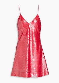 Balmain - Sequined tulle mini dress - Pink - FR 34