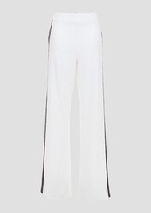 Balmain - Sequined tulle wide-leg pants - White - FR 34